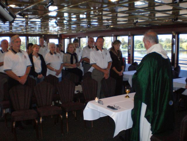 Mass on board ship
