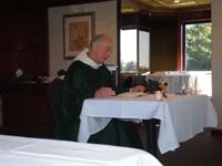 Fr Simon giving homily