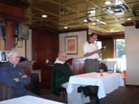 George Neimann giving third reading